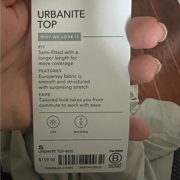 Athleta Urbanite Top Beige Long Sleeve Size S - Picture 8 of 10